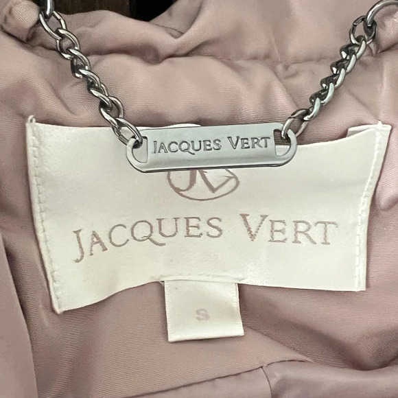 Jacques Vert Winter Hooded Puffer Mid Length Mauve Jacket Size Small - Picture 4 of 7